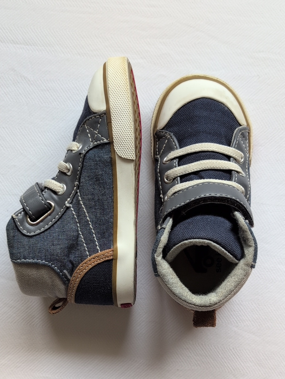 see kai run dane high top denim sneakers toddler size 8